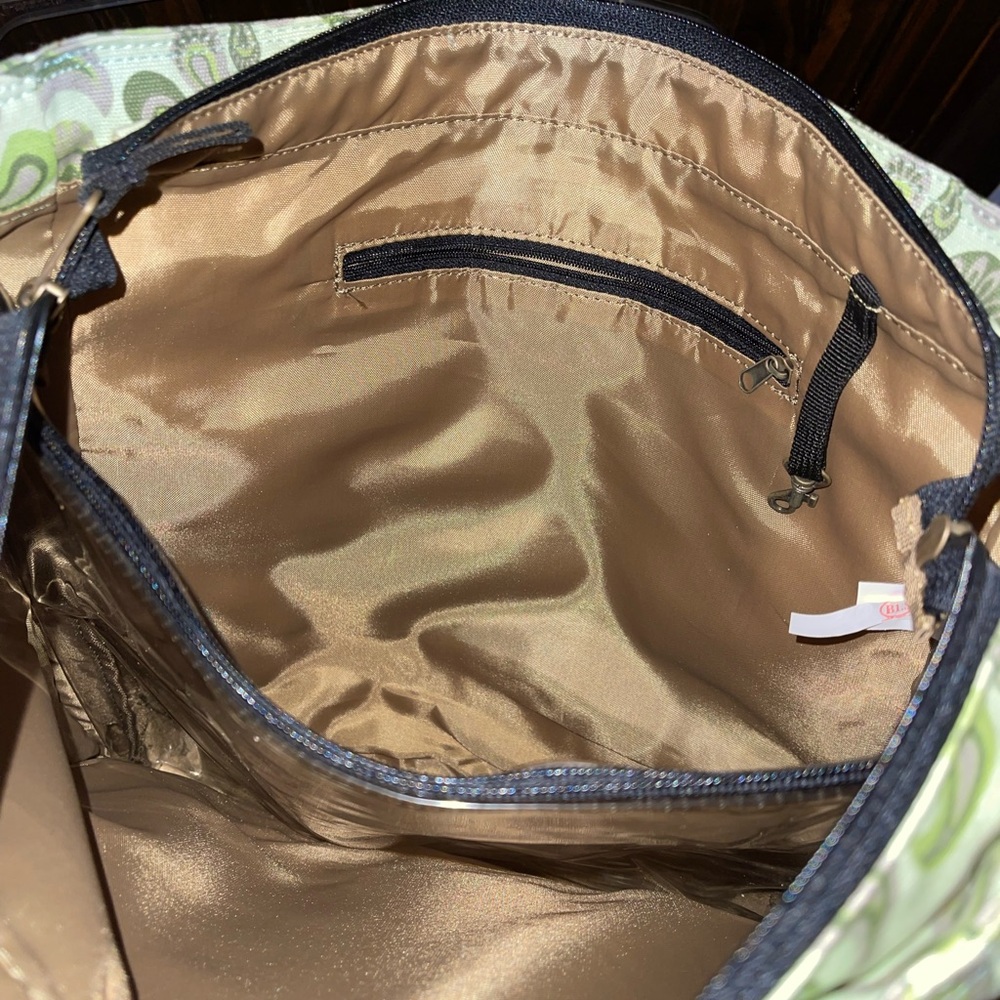KAVU Paisley Canvas Tote Bag - Olive and Black Book Bag Teacher School - Picture 4 of 6
